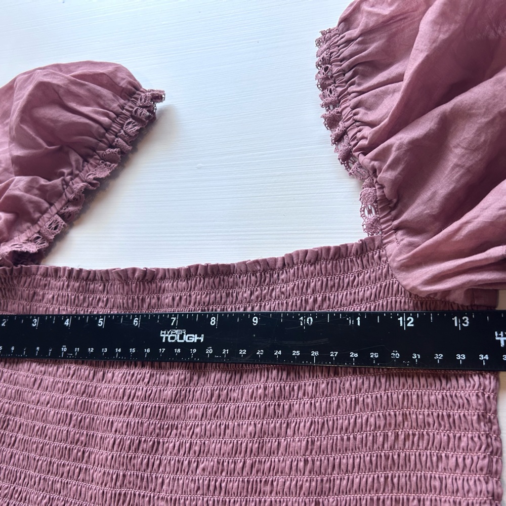 Reformation Pink Puff Sleeve Dress - Picture 8 of 10